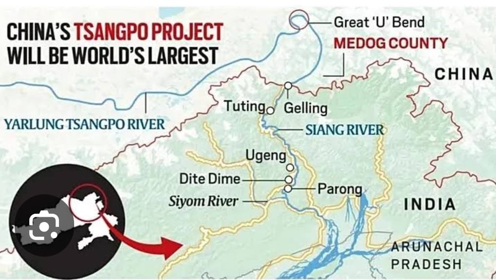 Implications of Construction of Mega Dam by China on Brahmaputra River