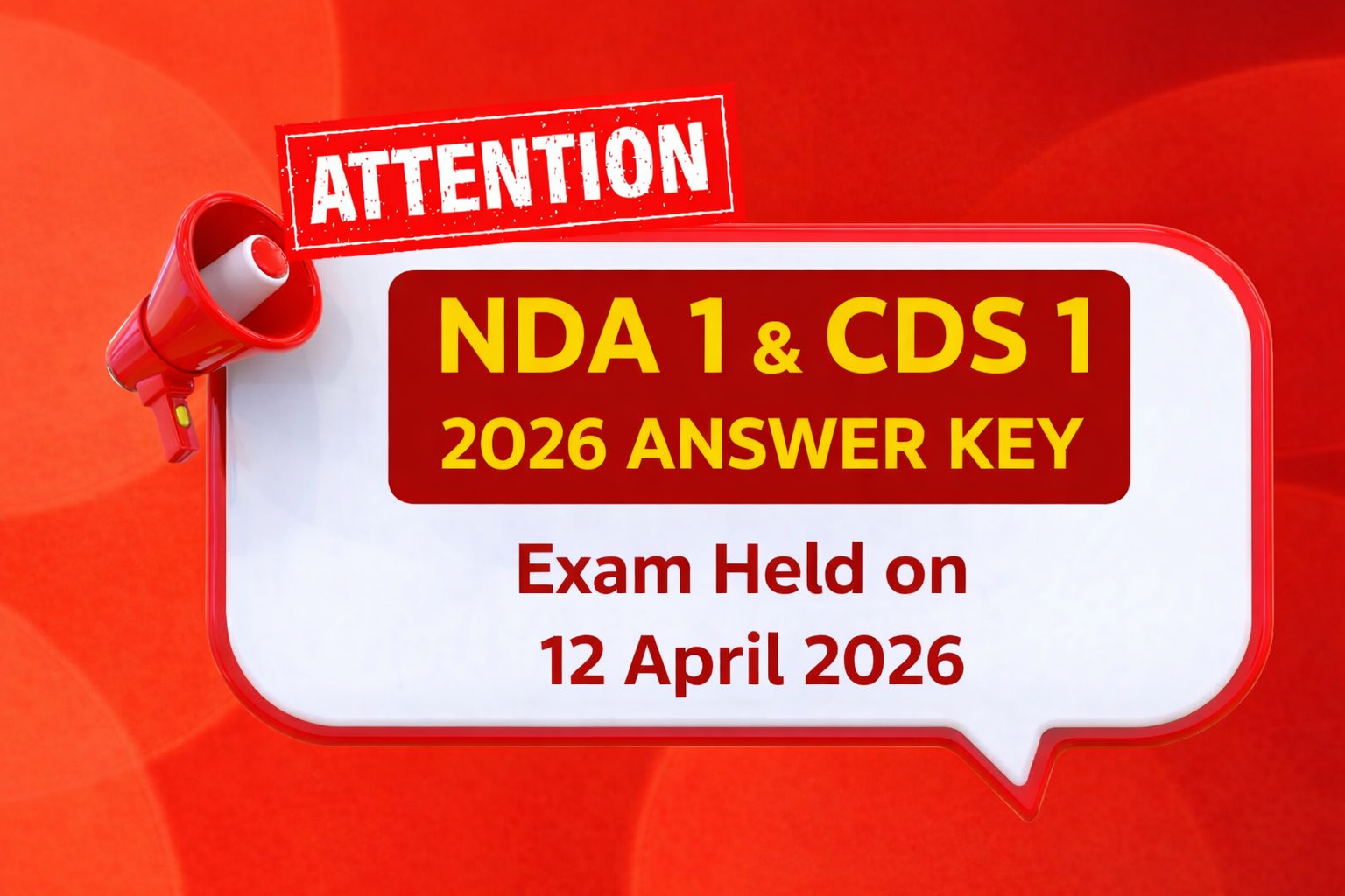NDA 1 and CDS 1 2026 Exam Answer Key